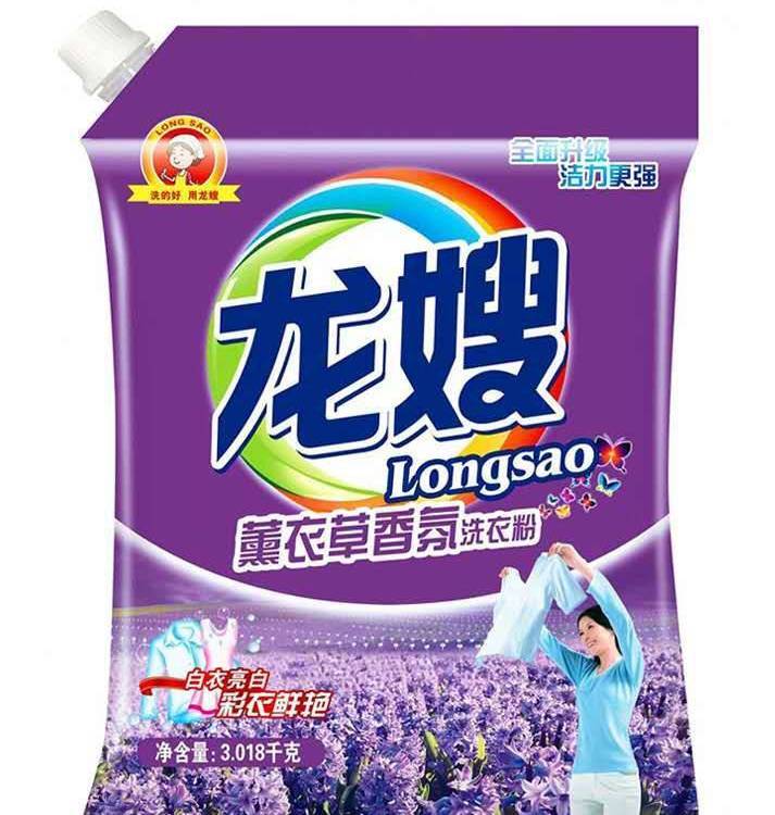 龙嫂品牌3018克薰衣草洗衣粉 洁力更强 白衣亮白