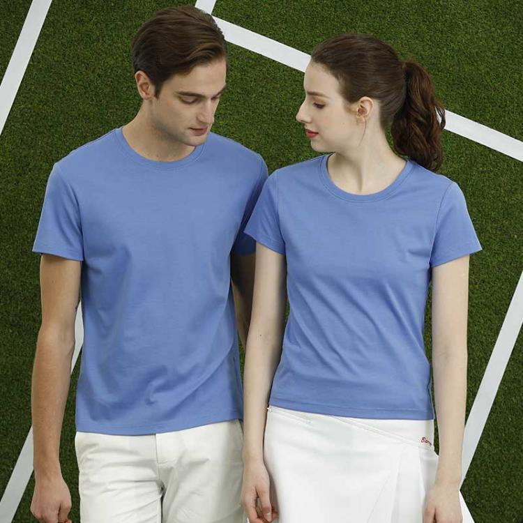 夏季高端文化衫工作服圆领T恤定制班服聚会活动服广告衫刺绣logo
