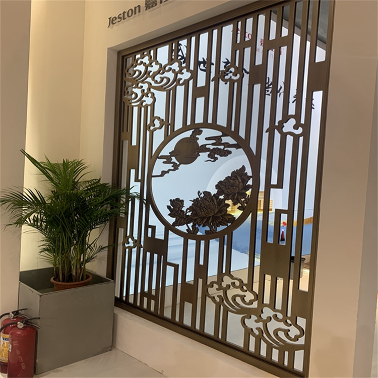 铝屏风 简约风格铝窗花 浮雕铝屏风 铝艺屏风定做 装修建材 造型美观