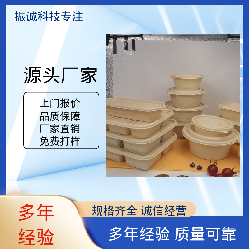 振诚科技 加厚 符合限塑标准餐盒 餐厅餐馆都能用 可冷藏