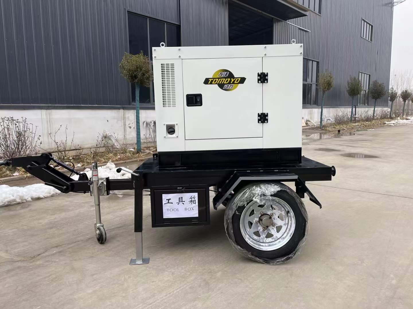 12kw柴油发电机户外移动款，大泽动力TO16000ETLZ，应急发电