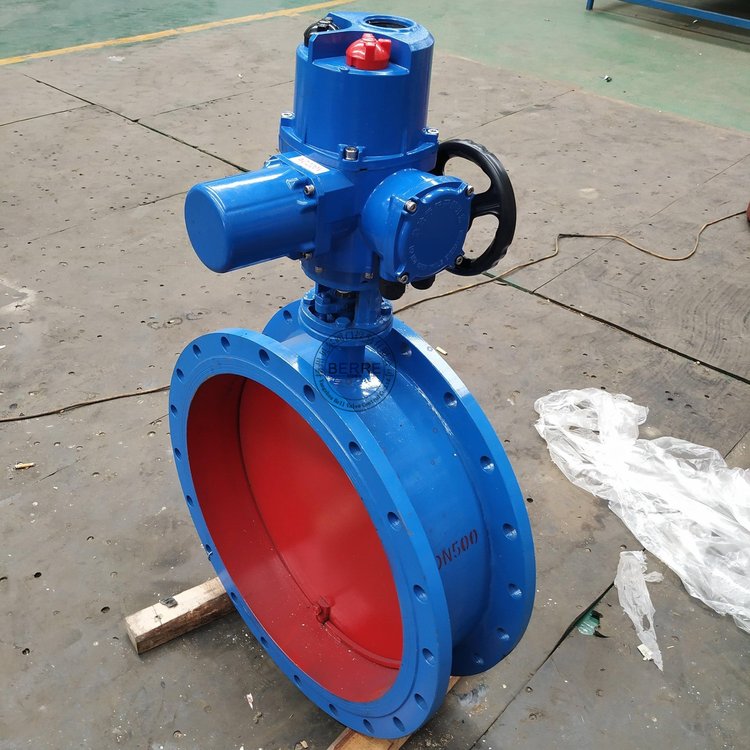 贝尔热风管道电动通风蝶阀D941W-1C DN600法兰式碳钢调节型风阀