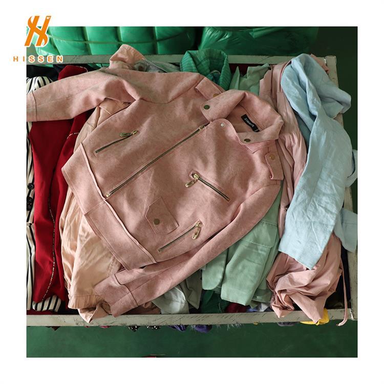 海森二手女士时尚外套佛得角外贸出口used suede leather clothes
