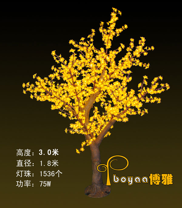 LED仿真树灯 不断防水 滴胶 恶劣天气可用 公园装饰用