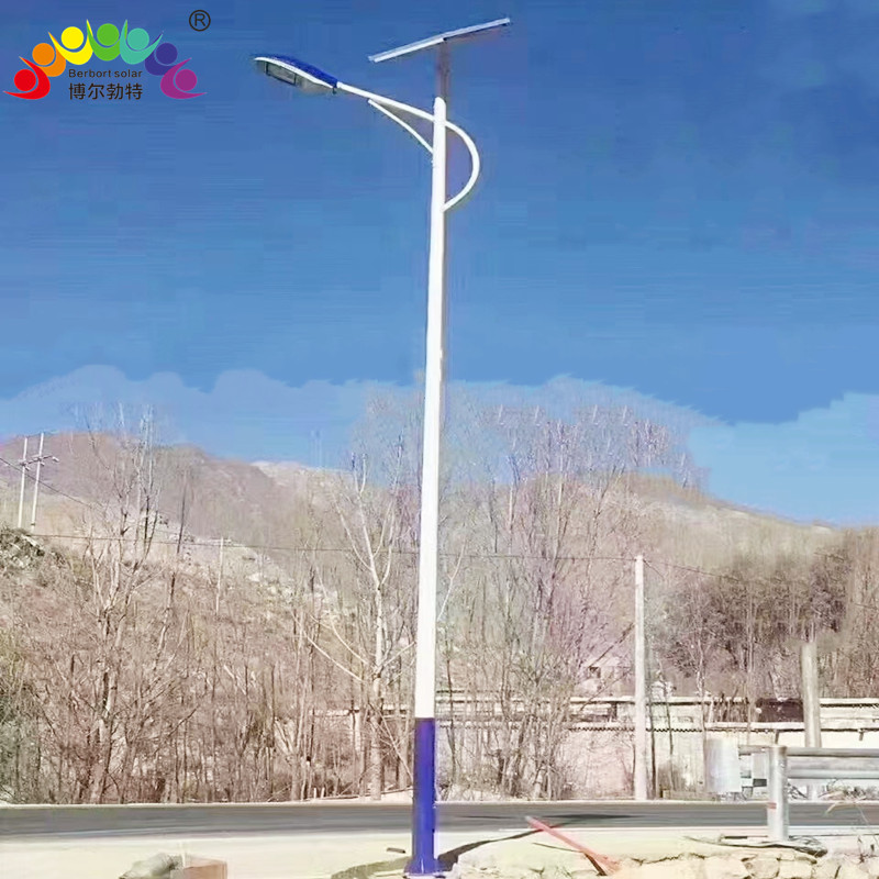 博尔勃特热镀锌太阳能路灯市政道路照明LED路灯杆厂家批发山 东