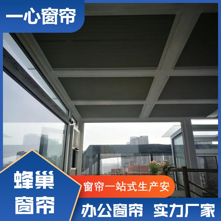 一心建材 蜂巢电动天棚帘 保护隐私 光影效果好 规格齐全 厂家批发