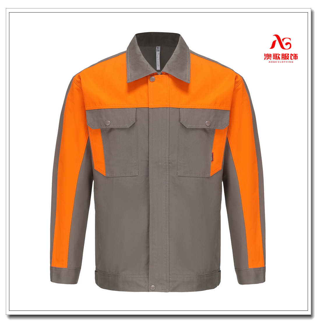 Ag802拼色款工程服套装 员工工作服 电子厂厂服 防静电物业服 批发