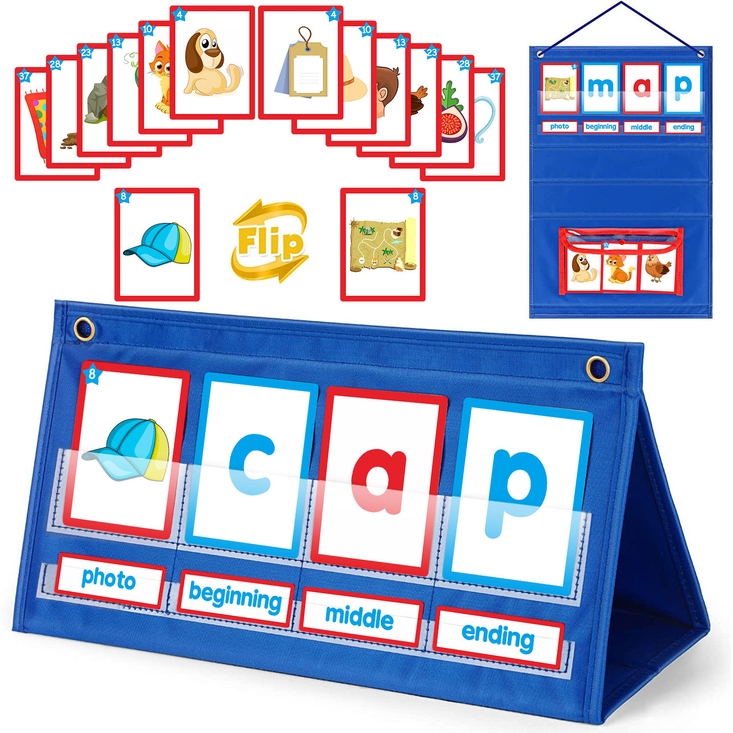 CV C单词拼读和拼写游戏阅读字母视觉单词CVC Words Phonics Games