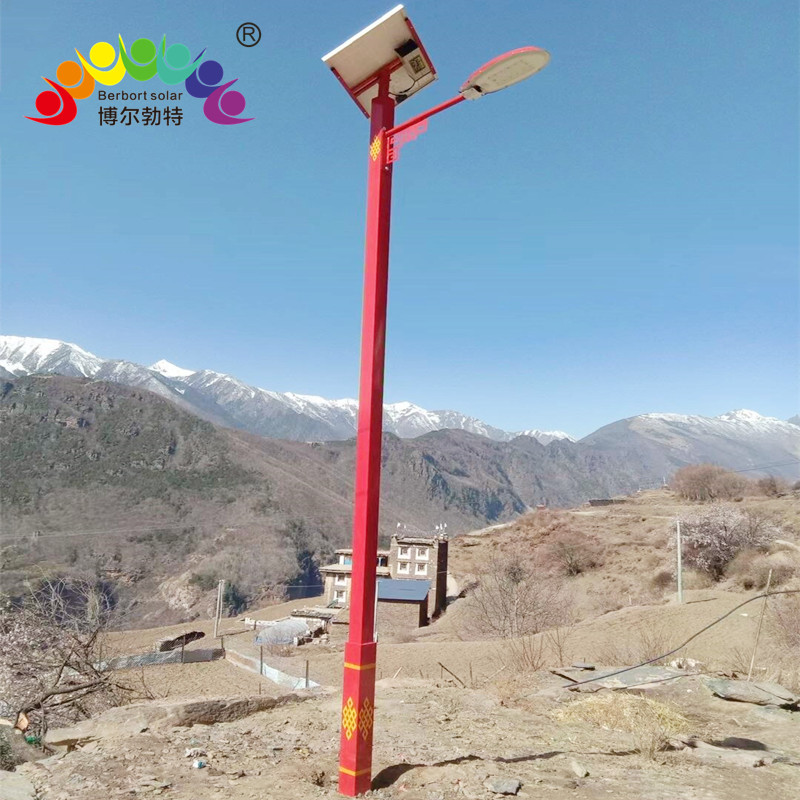 博尔勃特LED风光互补路灯市政道路照明双臂太阳能路灯杆厂家批发