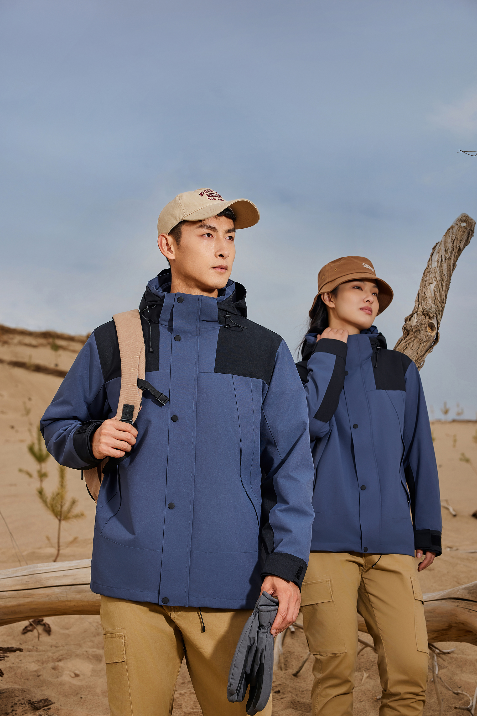 Ag3561 24年新款五合一冲锋衣 男女同款 批发定制 员工秋冬工作服