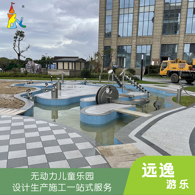 公园户外不锈钢阿基米德取水器 儿童水池戏水游乐设施厂家