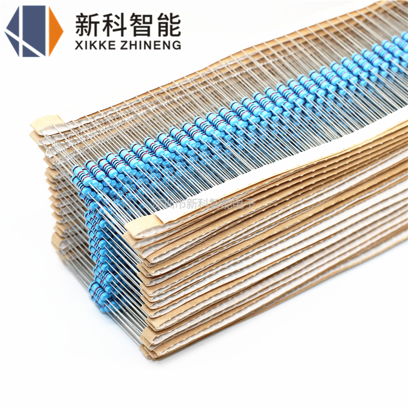 金属膜电阻 1/2W 0.5W ?1% 五色环 1R/10R/1K/10K/47K 欧姆 编带