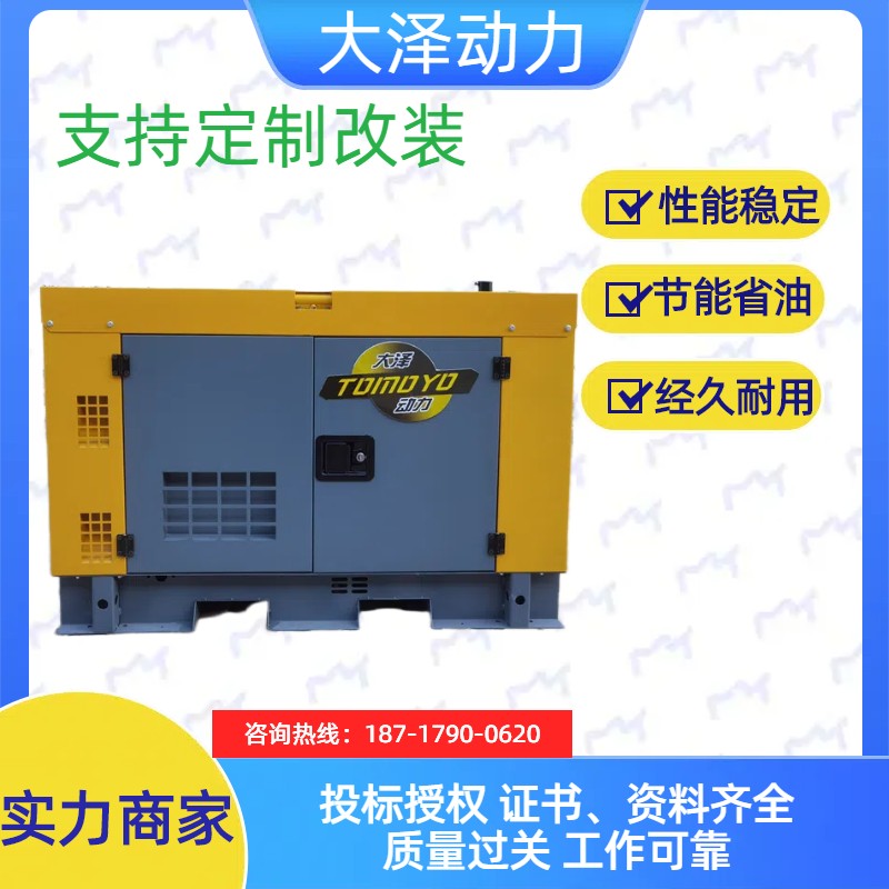 大泽动力10KW 12KW 15KW等功率柴油发电机组 全自动双电压 小体积