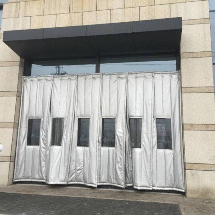 冬季棉门帘 防风保暖 加厚写字楼商场防寒磁性自吸保暖布艺防风帘