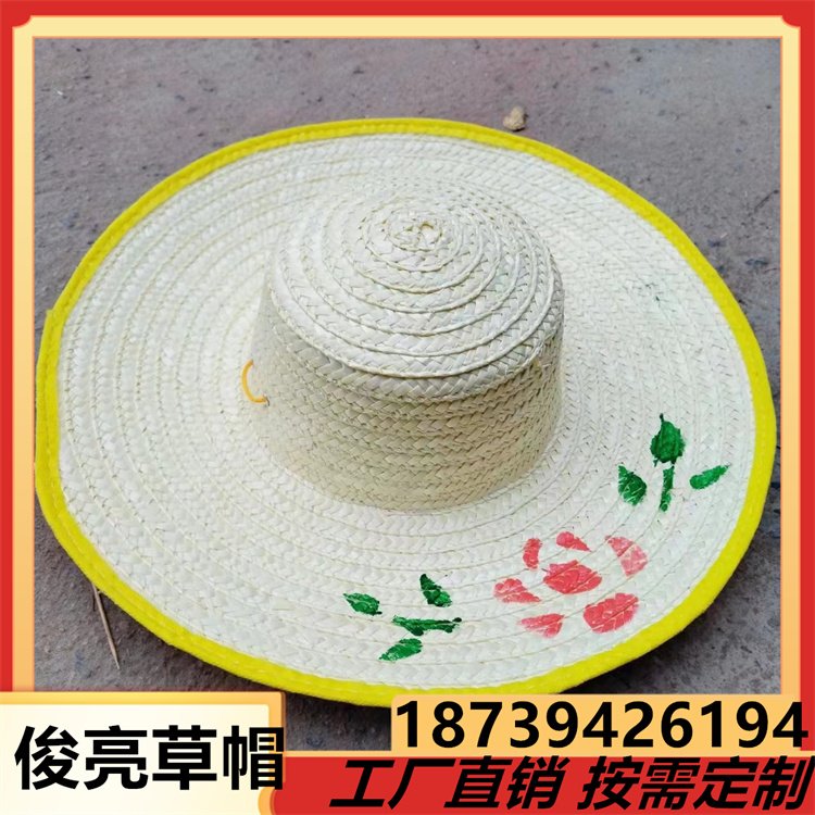 厂家现货批发定做夏季男士女士遮阳手编草帽 俊亮