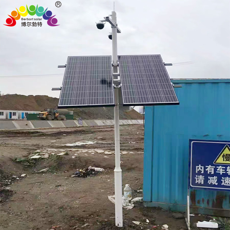博尔勃特无电地区太阳能监控供电系统 工地风光互补光伏发电系统