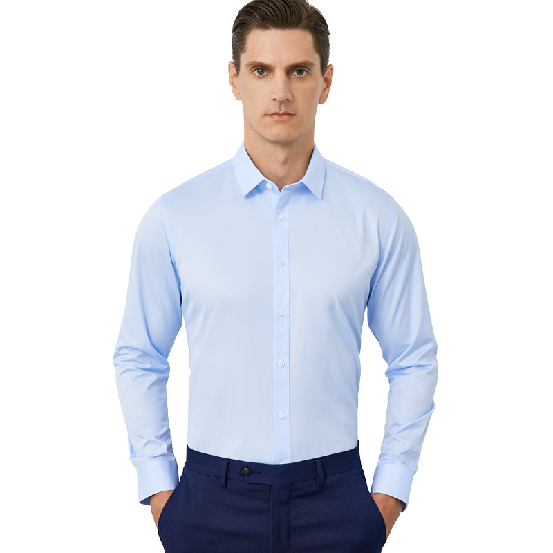 80S双股60%棉40%涤DP成衣免烫衬衫企业统一制服工作服