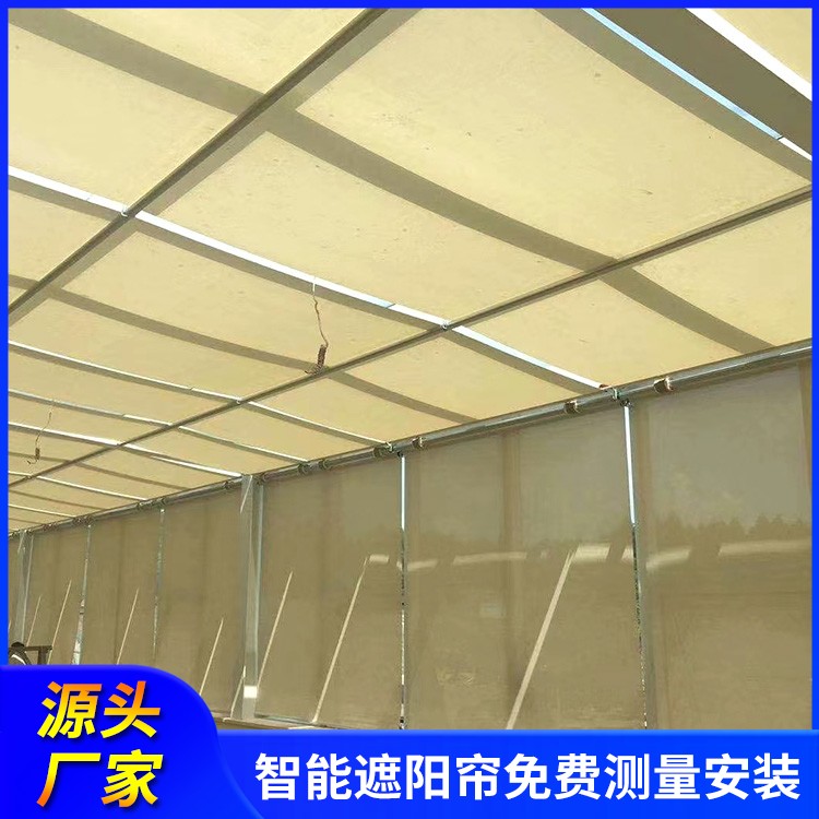 体育场馆房顶天棚帘 学校采光顶遮阳帘 材质易清洁 工厂配送