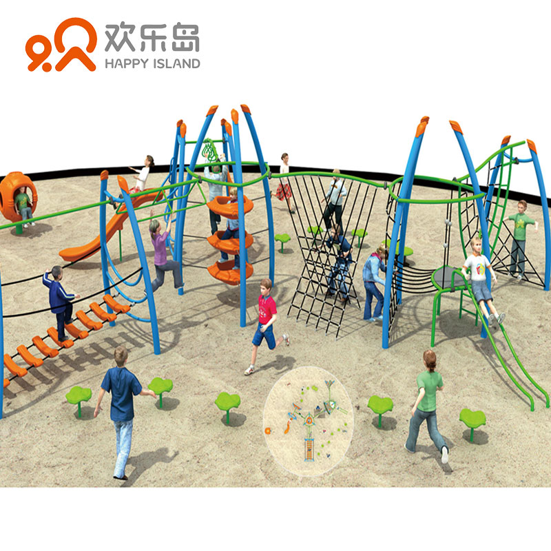 可设计定做儿童游乐设备攀登架绳网攀爬架大型组合滑梯厂家规划
