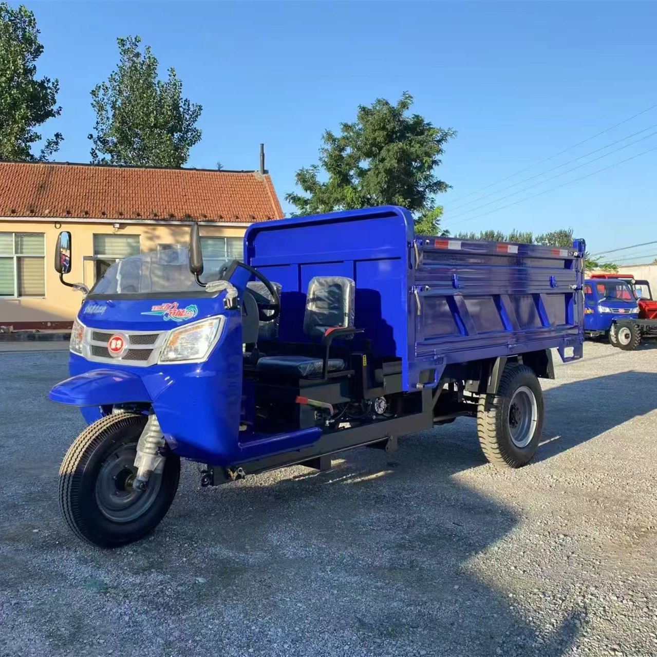 农用拉粮自卸车 22马力7速时风全浮后桥柴油三轮车