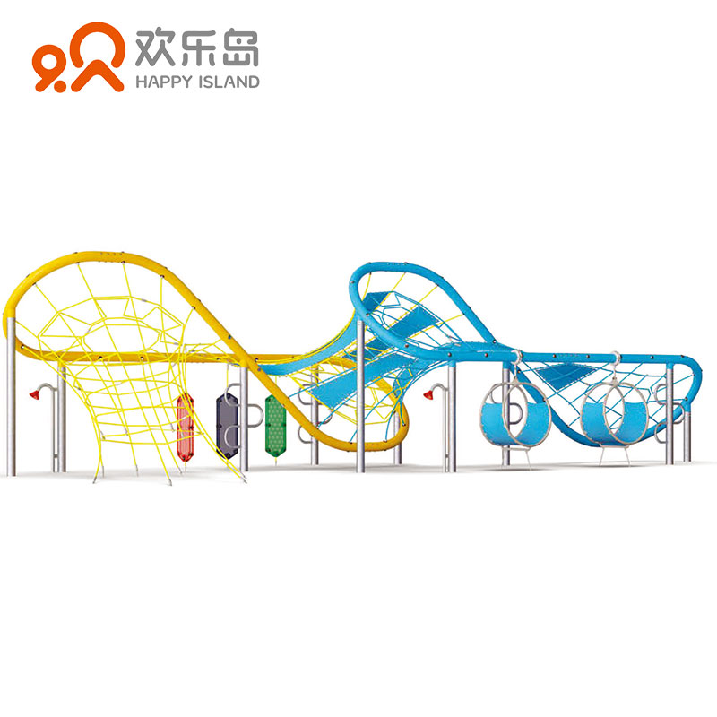 绳网攀登儿童攀爬架厂家定做小区公园户外爬网规划设计无动力乐园