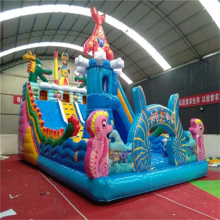 儿童大型充气蹦蹦床城堡游乐设备 海盗攀岩型三晶供应
