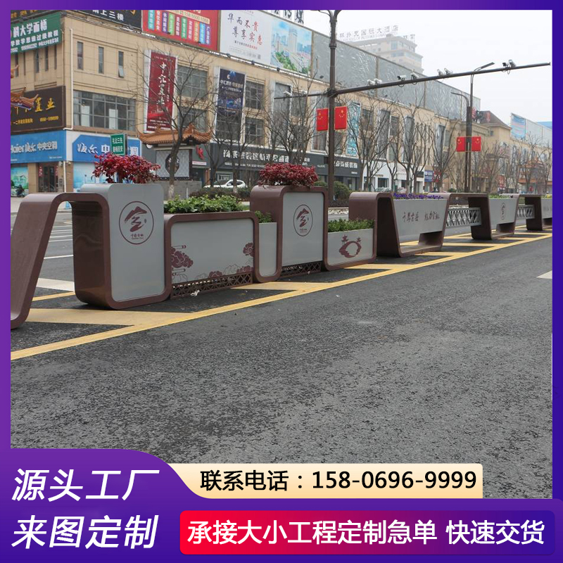防腐耐用 道路护栏花槽 马槽花箱 城市美化隔断