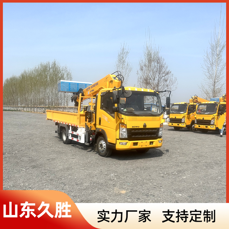 工程设备租赁直臂式高空作业车 楼房改造车载式蓝牌高空车出租 久胜