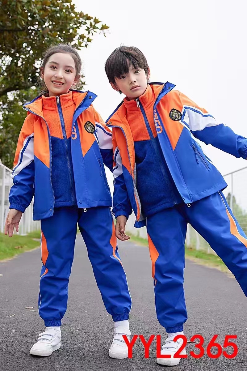 初中生班服秋季学院风韩版新款高中生蓝白外套校服三件套装小学生