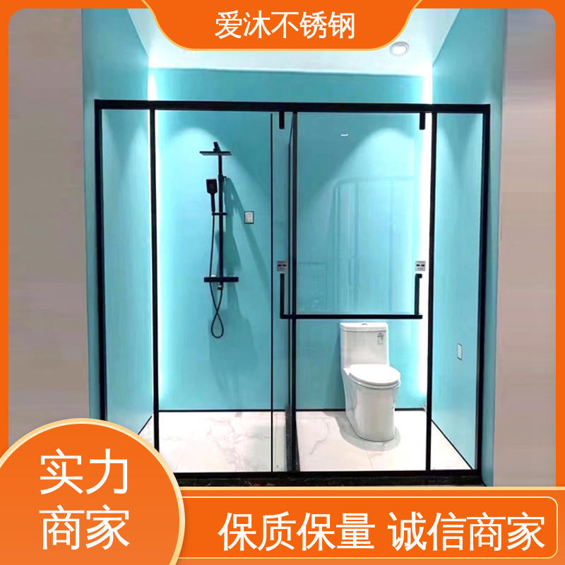 爱沐厂家 推拉玻璃门 不锈钢淋浴房 卫生间浴屏 应用广泛