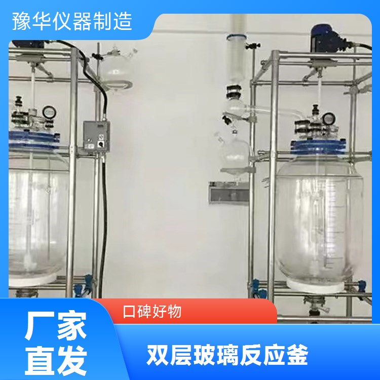 豫华仪器制造 食品发酵 双层玻璃反应釜 20L