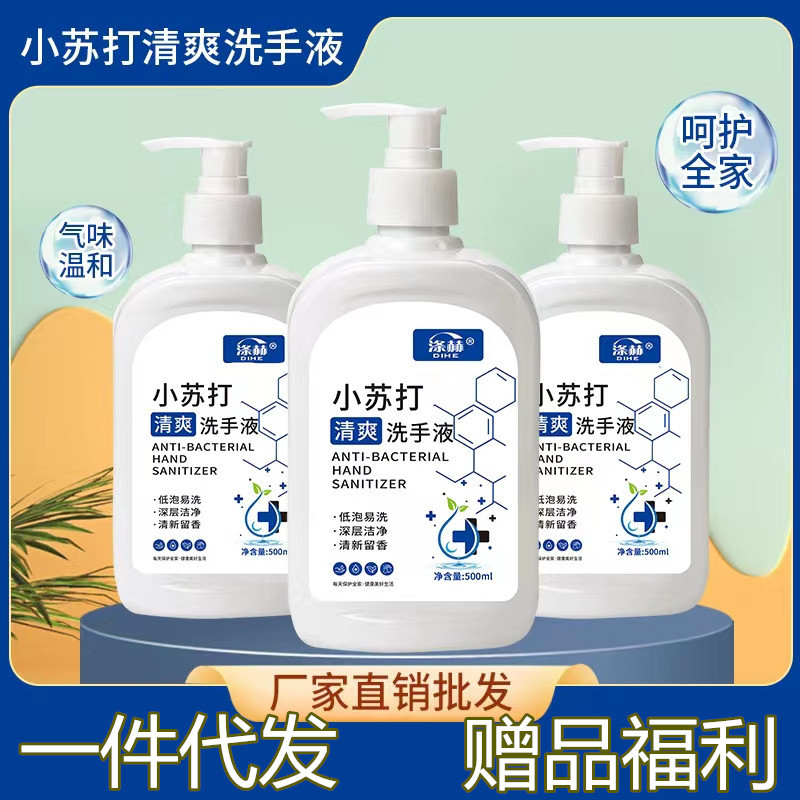 温和无刺激 低泡易洗 洁净护手 小苏打清爽洗手液500ml