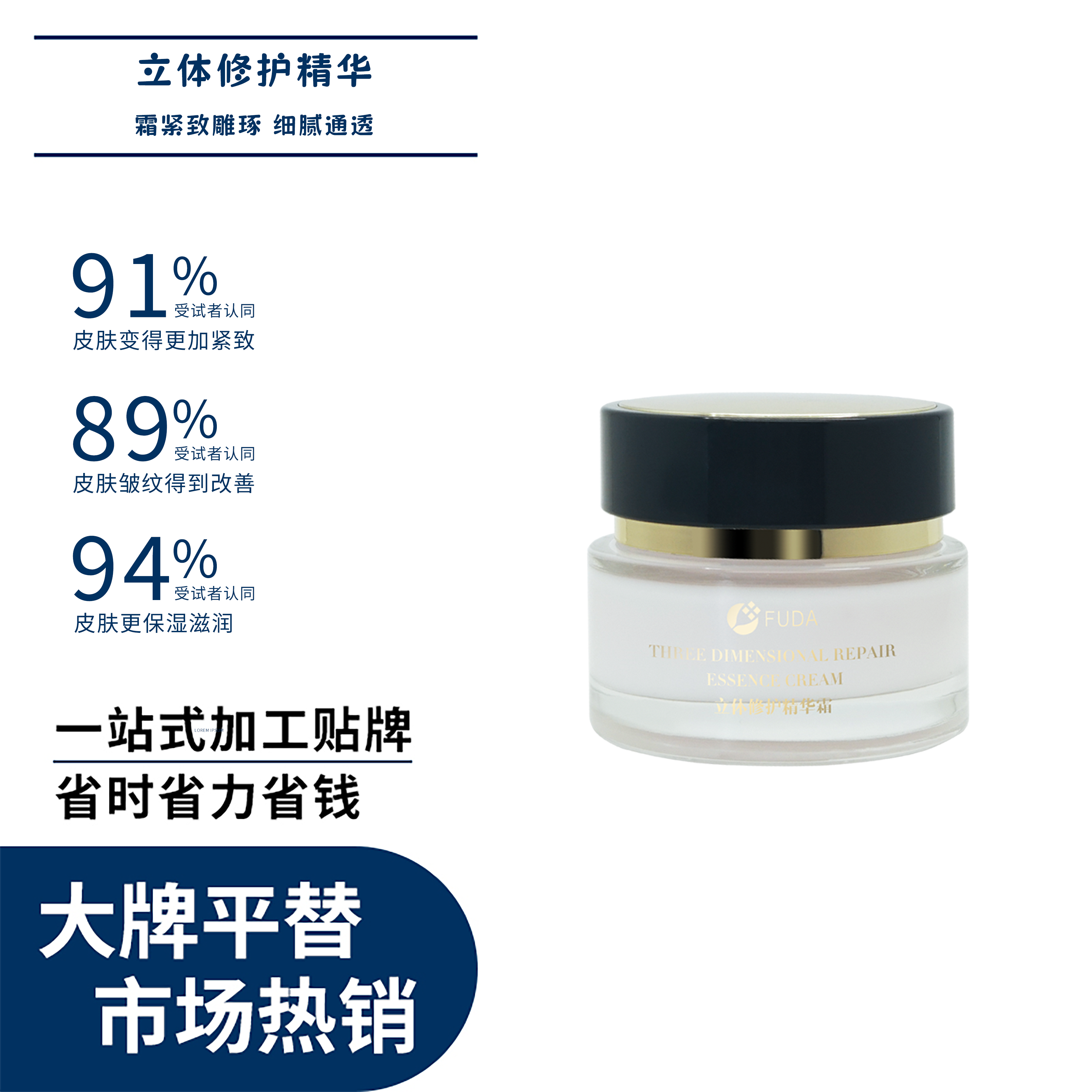 细胞焕活重构轮廓减缓损伤保湿滋润立体修护精华霜OEM定制面霜