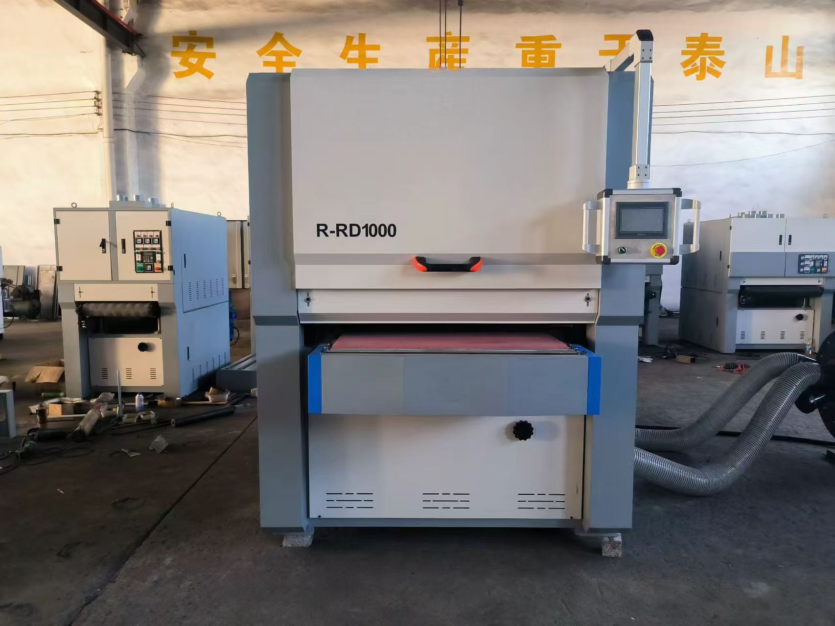 竹炭木金属板金属复合板材表面处理双面砂光机 匀质板表面打磨设备