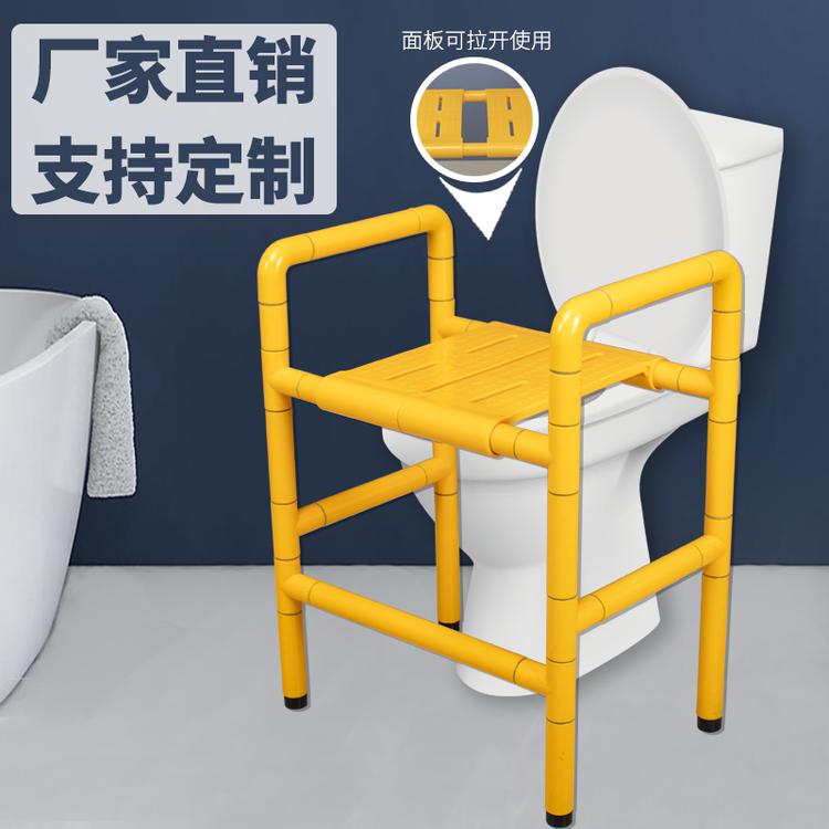 无障碍卫生间沐浴凳 残疾人老年人洗澡坐便浴凳可折叠推行浴凳