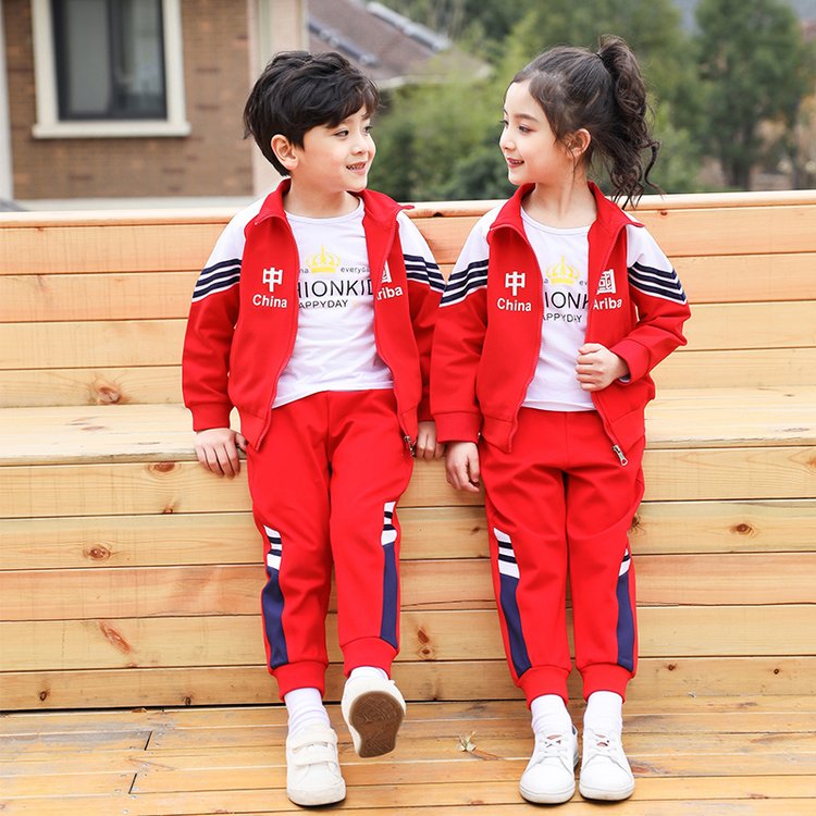 幼儿园服定制 春秋运动校服套装定做 可绣logo