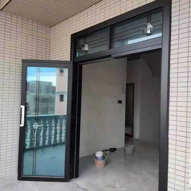全景开放式网红pt门 隐形无轨道 铝合金玻璃门