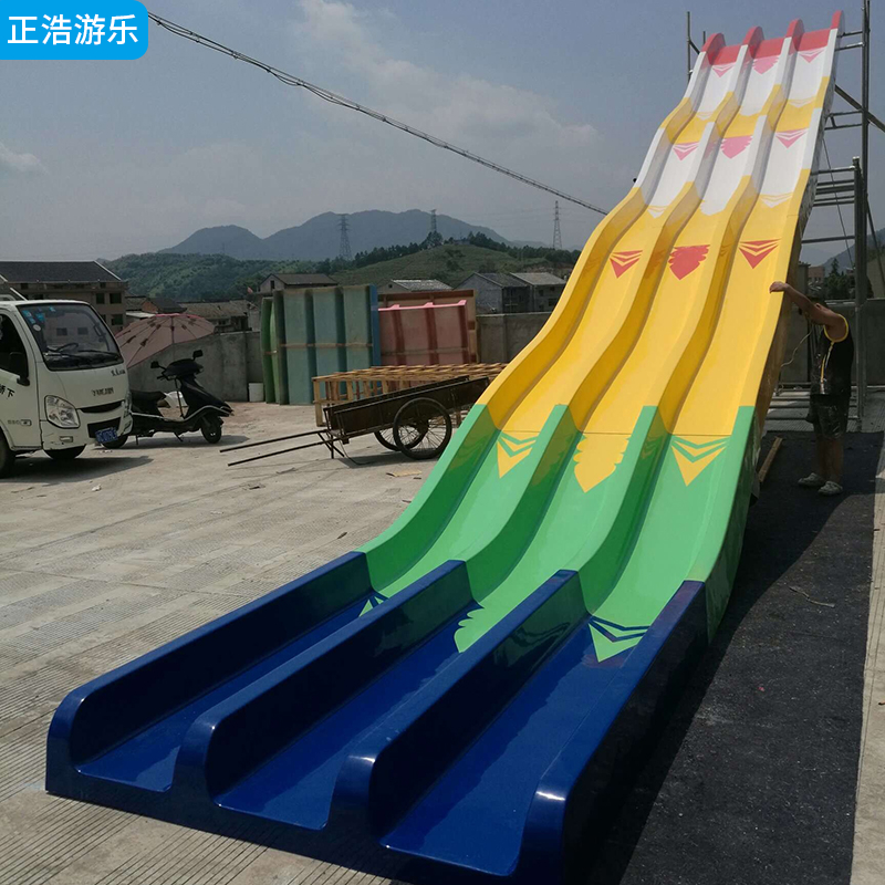 玻璃钢水上滑梯 大型户外非标滑滑梯 儿童互动无动力游乐设备
