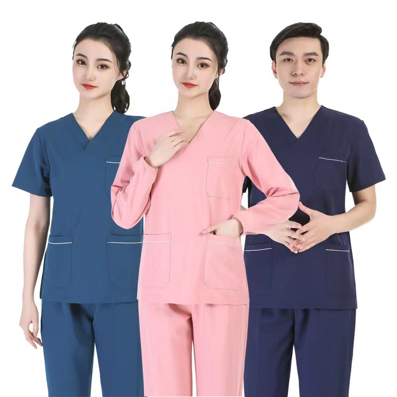 博尔雅洗手衣长袖医生弹力高端手术衣宠物医院口腔工作服刷手服