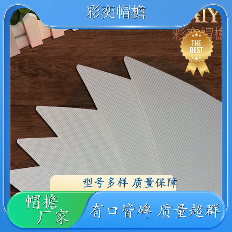 厂家批发 夏季休闲帽沿片 防雨防风沙 成人帽子配件 支持定制