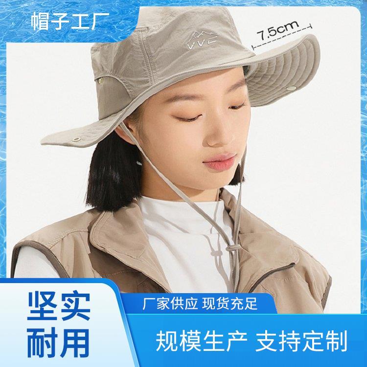 透气网帽 粉色渔夫帽 源头厂家来图定制 印字刺绣