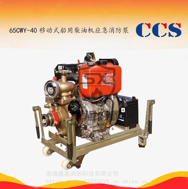 CWY 65CWY-40(移动式)船用柴油机应急消防泵可申请船检ccs或ZC