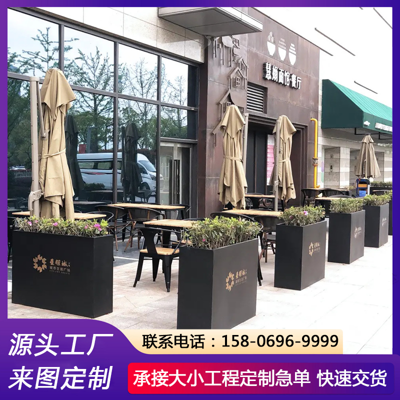 户外花槽 印花LOGO 花箱景观护栏 大号绿化花坛 源头工厂