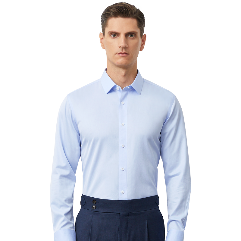 澳歌赛络纺纱衬衫定制 团体工作服班服 免烫长袖衬衣