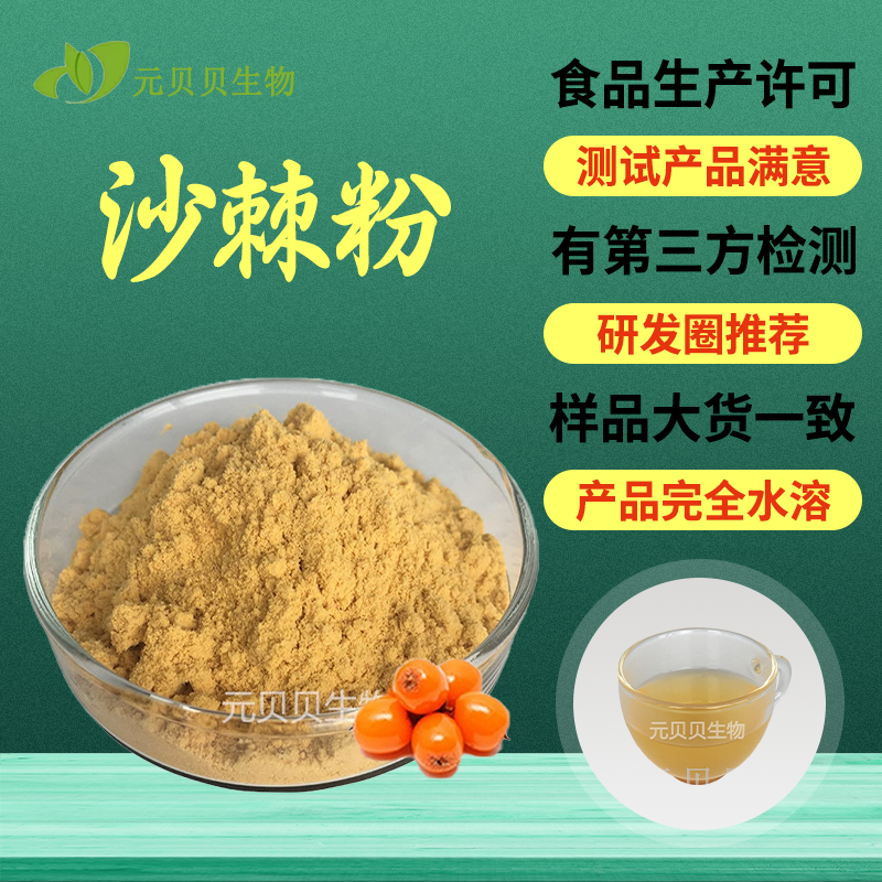 免费拿样沙棘粉水溶沙棘提取物固体饮料原料食品级沙棘果粉现货