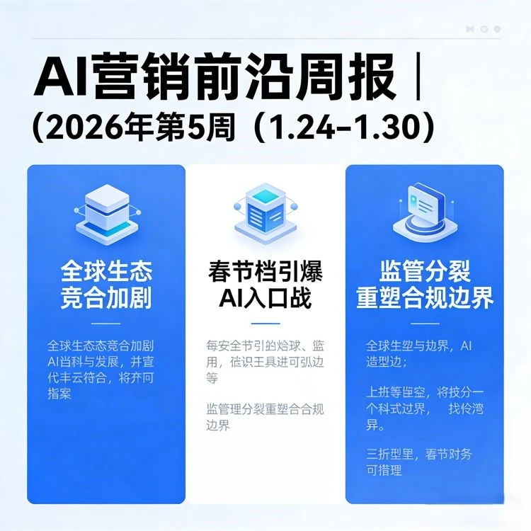 AI营销前沿周报｜2026年第5周（1.24–1.30）：春节引爆AI入口争夺战，全球商业化路径分化加剧