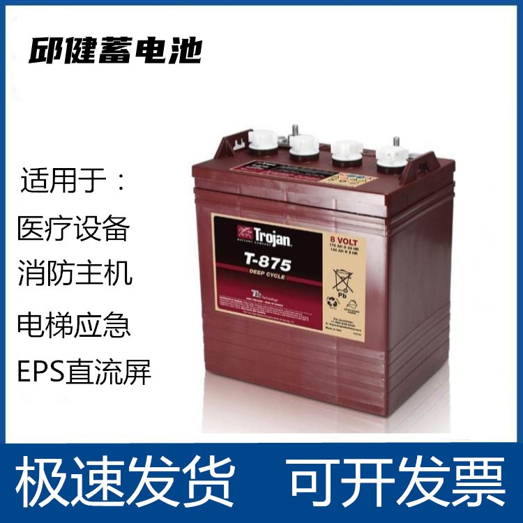 TROJAN邱健蓄电池 T-105plus 电动升降平台 高空作业车 清洁机 正品