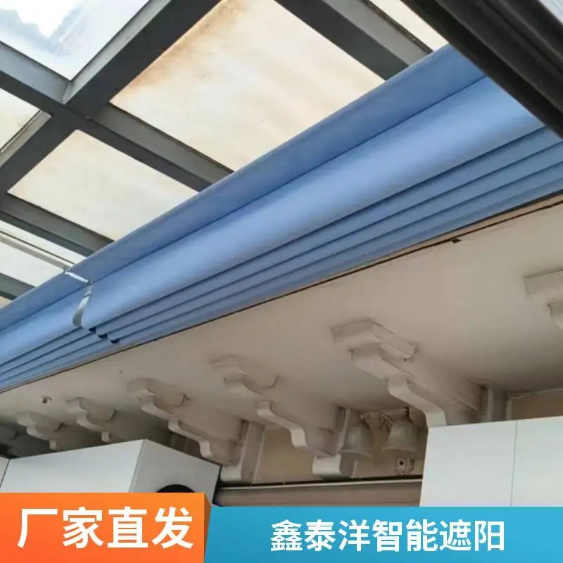 遮阳棚 阳光房电动遮阳帘 玻璃顶天棚帘 防晒蜂巢帘 鑫泰洋源头工厂
