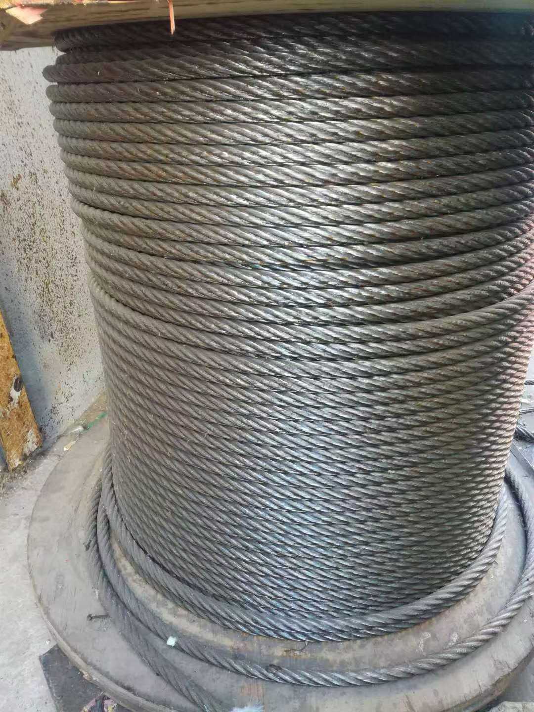 钢丝绳光面镀锌涂油包塑6*19钢芯麻芯6*37加工定制6mm-120mm
