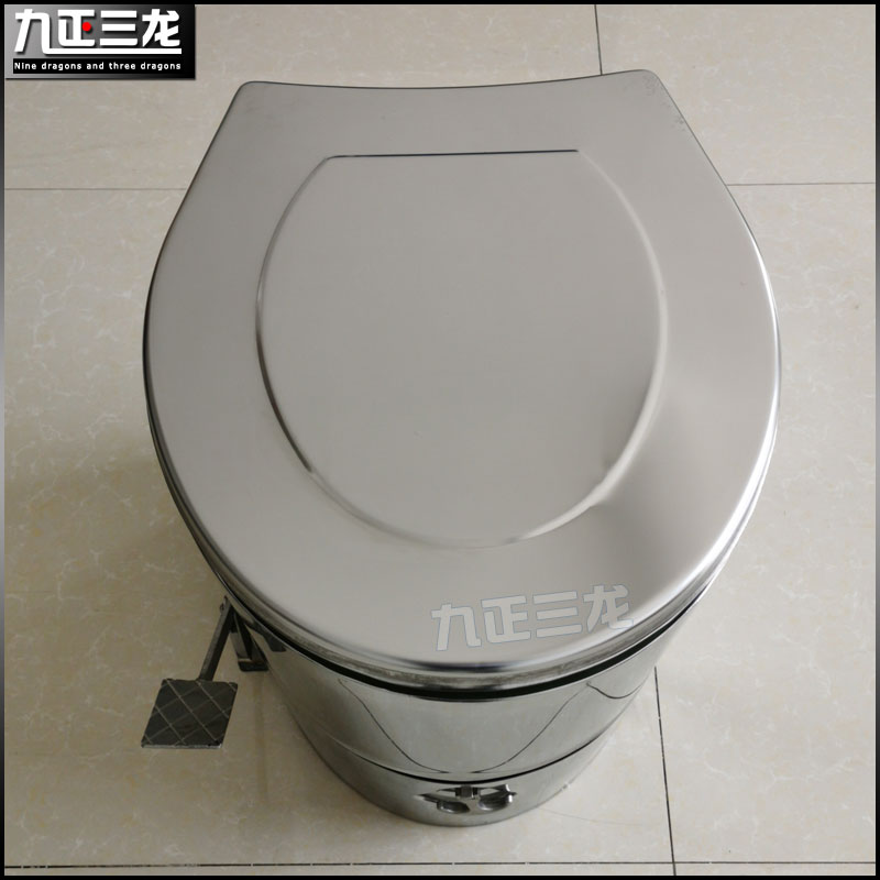 不锈钢坐便器矿用集便器井下避难硐脚踏打包马桶 无需水冲三龙五金